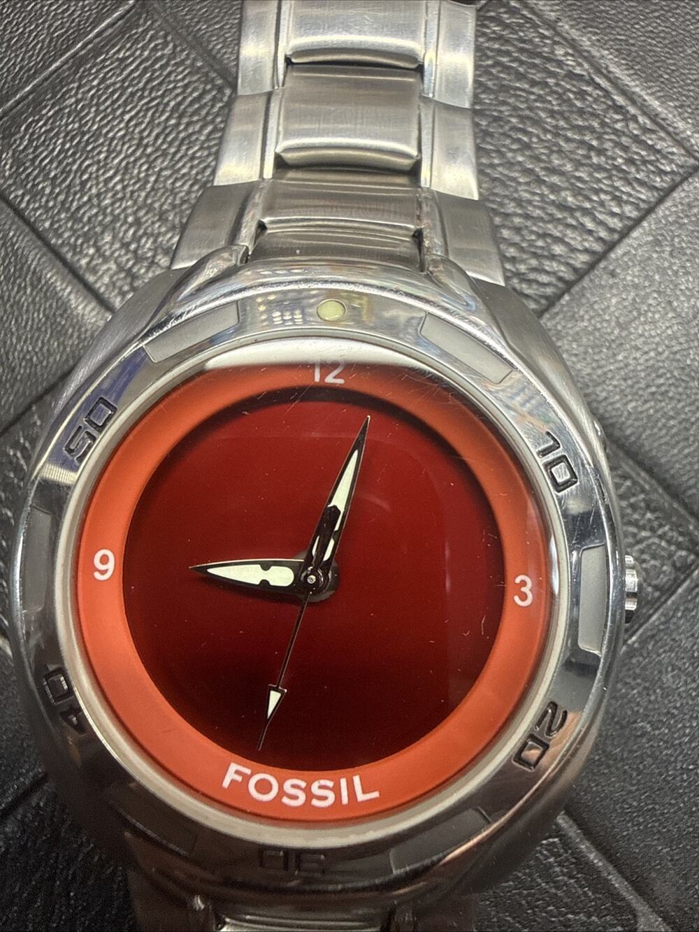 Men’s Fossil Kaleido LI-2316 7.75” Band 40mm Case New Batteries Full Functioning